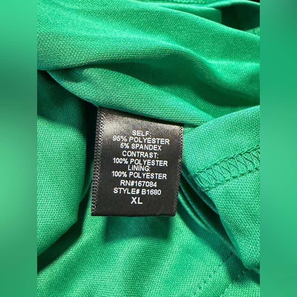 NWT Tuckernuck Pomander Place Emerald Crinkle Lurex Lillith Dress - Size XL - Picture 5 of 5